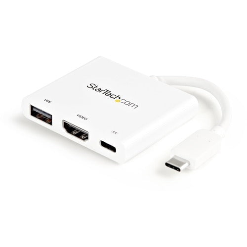 StarTech.com USB-C to 4K HDMI Multifunction Adapter with Power Delivery and USB-A Port- White - USB 3.1 - HDMI IM3418938