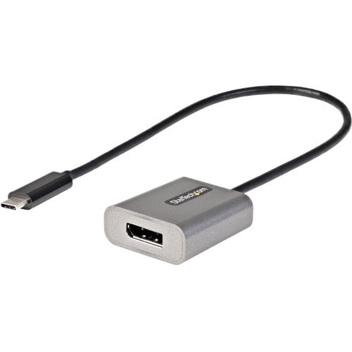StarTech.com USB C to DisplayPort Adapter, 8K/4K 60Hz USB-C to DisplayPort 1.4 Adapter, DSC, USB Type-C to DP Video Converter, w/12" Cable - USB-C to DisplayPort adapter dongle (DP 1.4) with DSC/HBR3/HDCP 2.2/1.4; 8K 60Hz/4K 60Hz/1080p video - USB C displ IM5374850