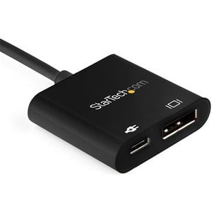 StarTech.com USB C to DisplayPort Adapter with 60W Power Delivery Pass-Through - 8K/4K USB Type-C to DP 1.4 Video Converter w/ Charging - 1 Pack - 1 x 24-pin USB Type C USB Male - 1 x 20-pin DisplayPort DisplayPort 1.4 Digital Audio/Video Female, 1 x 24-p IM4802780
