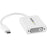 StarTech.com USB C to DVI Adapter - White - Thunderbolt 3 Compatible - 1920x1200 - USB-C to DVI Adapter for USB-C devices such as your 2018 iPad Pro - DVI-I Converter - 1 Pack - 1 x 24-pin USB Type C - Male - 1 x 29-pin DVI-I Digital Video - Female - Whit IM3157457