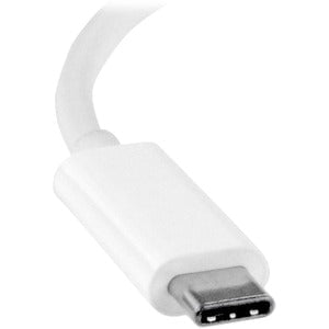 StarTech.com USB C to DVI Adapter - White - Thunderbolt 3 Compatible - 1920x1200 - USB-C to DVI Adapter for USB-C devices such as your 2018 iPad Pro - DVI-I Converter - 1 Pack - 1 x 24-pin USB Type C - Male - 1 x 29-pin DVI-I Digital Video - Female - Whit IM3157457