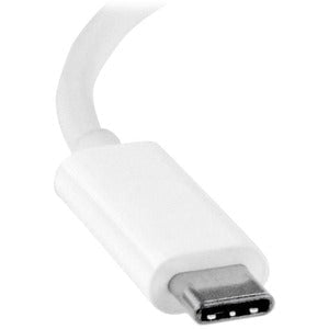StarTech.com USB C to DVI Adapter - White - Thunderbolt 3 Compatible - 1920x1200 - USB-C to DVI Adapter for USB-C devices such as your 2018 iPad Pro - DVI-I Converter - 1 Pack - 1 x 24-pin USB Type C - Male - 1 x 29-pin DVI-I Digital Video - Female - Whit IM3157457