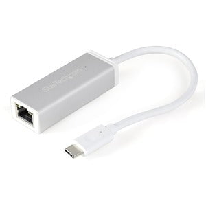 StarTech.com USB-C to Gigabit Ethernet Adapter - Aluminum - Thunderbolt 3 Port Compatible - USB Type C Network Adapter - USB 3.1 - 640 MB/s Data Transfer Rate - Realtek RTL8153 - 1 Port(s) - 1 - Twisted Pair - 10/100/1000Base-T - Desktop IM3237741