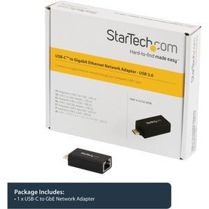 StarTech.com USB-C to Gigabit Ethernet Adapter - USB 3.0 - USB 3.0 Type C ASIX - AX88179 - 1 Port(s) - 1 - Twisted Pair - 10/100/1000Base-T - Desktop IM4150589