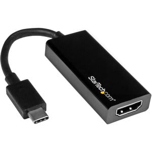 StarTech.com - USB-C to HDMI Adapter - 4K 30Hz - Black - USB Type-C to HDMI Adapter - USB 3.1 - Thunderbolt 3 Compatible - 12 cm HDMI/USB-C A/V Cable for Audio/Video Device, Chromebook, MacBook, TV, Projector, MacBook Pro - First End: 1 x 24-pin USB 3.1 T IM3113138