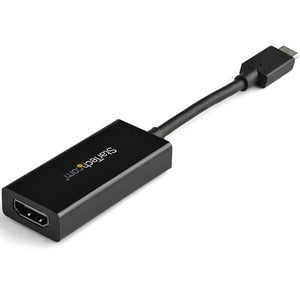 StarTech.com USB C to HDMI Adapter Dongle, 4K 60Hz, HDR10, USB-C to HDMI 2.0b Converter, USB Type-C DP Alt Mode to HDMI Monitor/Display - 1 Pack - 1 x 24-pin USB 3.1 (Gen 1) Type C - Male - 1 x 19-pin HDMI 2.0b Digital Audio/Video - Female - Black IM4417716