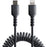 StarTech.com USB C to Lightning Cable 50cm / 20in, MFi Certified, Coiled iPhone Charger Cable, Black, TPE Jacket Aramid Fiber - 50 cm Lightning/USB-C Data Transfer Cable for Mobile Device, iPhone, iPad Air, iPad mini - First End: 1 x 8-pin Lightning - Mal IM5472772