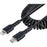 StarTech.com USB C to Lightning Cable 50cm / 20in, MFi Certified, Coiled iPhone Charger Cable, Black, TPE Jacket Aramid Fiber - 50 cm Lightning/USB-C Data Transfer Cable for Mobile Device, iPhone, iPad Air, iPad mini - First End: 1 x 8-pin Lightning - Mal IM5472772