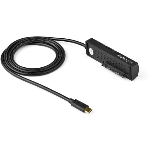 StarTech.com USB C to SATA Adapter Cable for 2.5"/3.5" SSD/HDD Drives - USB 3.1 (10Gbps) Hard Drive Adapter Cable - SATA USB adapter - 1 Pack - 1 x 22-pin SATA 3.0/Power - 1 x 24-pin USB 3.1 Type C - Male - Black IM3702039