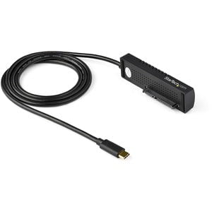 StarTech.com USB C to SATA Adapter Cable for 2.5"/3.5" SSD/HDD Drives - USB 3.1 (10Gbps) Hard Drive Adapter Cable - SATA USB adapter - 1 Pack - 1 x 22-pin SATA 3.0/Power - 1 x 24-pin USB 3.1 Type C - Male - Black IM3702039