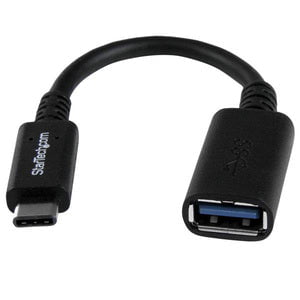 StarTech.com USB-C to USB Adapter - 6in - USB 3.0 (5Gbps) USB-IF Certified - USB-C to USB-A - USB 3.2 Gen 1 - USB C Adapter - USB Type C - 1 Pack - 1 x 24-pin USB 3.0 Type C - Male - 1 x 9-pin USB 3.0 Type A - Female - Nickel Connector - Black IM2965460