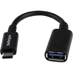 StarTech.com USB-C to USB Adapter - 6in - USB 3.0 (5Gbps) USB-IF Certified - USB-C to USB-A - USB 3.2 Gen 1 - USB C Adapter - USB Type C - 1 Pack - 1 x 24-pin USB 3.0 Type C - Male - 1 x 9-pin USB 3.0 Type A - Female - Nickel Connector - Black IM2965460