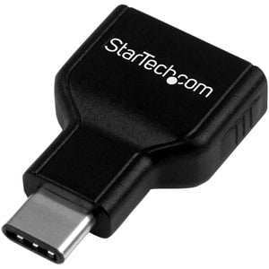 StarTech.com USB-C to USB Adapter - USB-C to USB-A - USB 3.2 Gen 1 - USB 3.0 (5Gbps) - USB C Adapter - USB Type C - 1 Pack - 1 x 24-pin Type C USB 3.0 USB Male - 1 x 9-pin Type A USB 3.0 USB Female - Nickel Connector - Black IM3310271