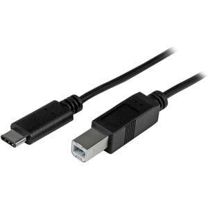 StarTech.com USB C to USB B Printer Cable - 3 ft / 1m - USB C Printer Cable - USB C to USB B Cable - USB Type C to Type B - 1 m USB-C/USB-B Data Transfer Cable for Printer - First End: 1 x 4-pin USB 2.0 Type B - Male - Second End: 1 x 24-pin USB 2.0 Type IM3051997