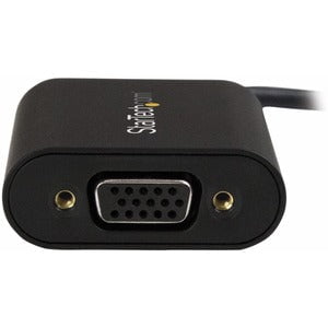 StarTech.com USB-C to VGA Adapter - 1920x1200 - USB C Adapter - USB Type C to VGA Monitor / Projector Adapter - 1 Pack - 1 x 24-pin Type C USB Male - 1 x 15-pin HD-15 VGA Female - 1920 x 1200 Supported - Black - TAA Compliant IM3587835