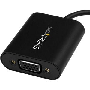 StarTech.com USB-C to VGA Adapter - 1920x1200 - USB C Adapter - USB Type C to VGA Monitor / Projector Adapter - 1 Pack - 1 x 24-pin Type C USB Male - 1 x 15-pin HD-15 VGA Female - 1920 x 1200 Supported - Black - TAA Compliant IM3587835