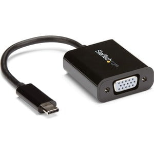 StarTech.com USB-C to VGA Adapter - Thunderbolt 3 Compatible - USB C Adapter - USB Type C to VGA Dongle Converter - Connect your MacBook, Chromebook or laptop with USB-C to a VGA monitor/projector - Hassle-free setup with reversible USB Type C connector - IM3002943
