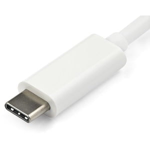 StarTech.com USB-C to VGA Adapter - White - Thunderbolt 3 Compatible - USB C Adapter - USB Type C to VGA Dongle Converter - 1 Pack - 1 x 15-pin HD-15 - Female - 1 x 24-pin USB 3.1 Type C - Male - White IM3002944