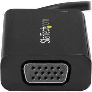 StarTech.com USB C to VGA Adapter with 60W Power Delivery Pass-Through - 1080p USB Type-C to VGA Video Converter w/ Charging - Black - 1 Pack - 1 x 24-pin USB Type C - Male - 1 x 15-pin HD-15 - Female, 1 x 24-pin USB Type C Power - Female - Black IM3430441