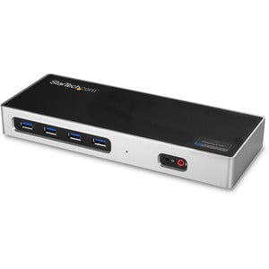 StarTech.com USB-C & USB-A Dock, Dual Monitor 4K 60Hz Dock DisplayPort/HDMI, Hybrid USB 3.0 Laptop Docking Station, 6x USB-A, mac/Windows - Universal hybrid USB 3.0 docking station for USB-C/USB-A laptops with USB-A and USB-C host cables - Dual 4K 60Hz mo IM3967147