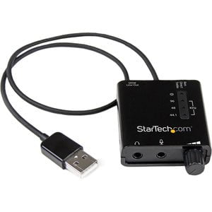 StarTech.com USB Stereo Audio Adapter External Sound Card with SPDIF Digital Audio - 24 bit DAC Data Width - 5.1 Sound Channels - External - VIA VT1630A - USB 2.0 - 91 dB - 96 kHz Maximum Playback Sampling Rate IM2485383
