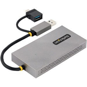 StarTech.com USB to Dual HDMI Adapter, USB A/C to 2x HDMI Displays (1x 4K30, 1x 1080p), USB 3.0 to HDMI Converter, 4in/11cm Cable, Win/Mac - 1 Pack - 1 x 24-Pin USB 3.2 (Gen 1) Type C - Male, 1 x USB 3.2 (Gen 1) Type A - Male - 2 x 19-Pin HDMI 1.4 Digital IM5567225