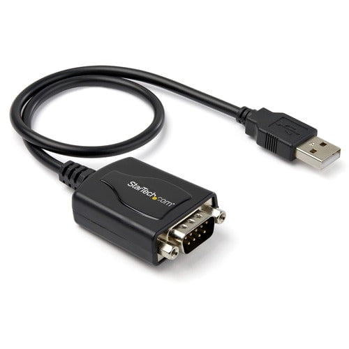 StarTech.com USB to Serial Adapter - 1 Port - COM Port Retention - Texas Instruments TIUSB3410 - USB to RS232 Adapter Cable - 1 Pack - 1 x USB 2.0 Type A - Male - 1 x 9-pin DB-9 RS-232 Serial - Male - Black IM1596117