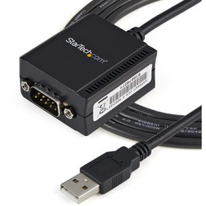 StarTech.com USB to Serial Adapter - 1 port - USB Powered - FTDI USB UART Chip - DB9 (9-pin) - USB to RS232 Adapter - Add an RS232 serial port with COM retention to your laptop or desktop computer through USB - USB to Serial - USB to RS232 - USB to DB9 - IM1722023