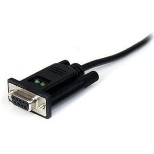 StarTech.com USB to Serial Adapter - Null Modem - FTDI USB UART Chip - DB9 (9-pin) - USB to RS232 Adapter - 1 Pack - 1 x 9-pin DB-9 RS-232 Serial - Female - 1 x 4-pin USB 2.0 Type A - Male - Black - TAA Compliant IM2023889