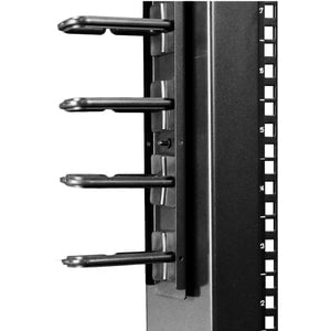 StarTech.com Vertical Cable Organizer with D-Ring Hooks - Vertical Cable Management Panel - 20U - 2.8ft. - Eliminate cable stress in your rack while making equipment easier to access, w/ this 2.8ft vertical cable management panel -Rackmountable cable mana IM3389652