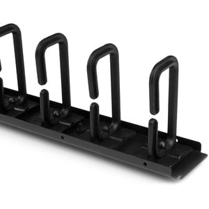 StarTech.com Vertical Cable Organizer with D-Ring Hooks - Vertical Cable Management Panel - 40U - 6 ft. - Cable Organizer - Black - 2 - 40U Rack Height - Steel IM3389654