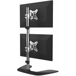 StarTech.com Vertical Dual Monitor Stand, Free Standing Height Adjustable Stacked Monitor Stand up to 27" (17.6lb/8kg) VESA Mount Displays - Up to 68.6 cm (27") Screen Support - 16 kg Load Capacity - 94 cm Height x 11.4 cm Width - Desktop, Tabletop - Alum IM4408174