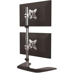 StarTech.com Vertical Dual Monitor Stand, Free Standing Height Adjustable Stacked Monitor Stand up to 27" (17.6lb/8kg) VESA Mount Displays - Up to 68.6 cm (27") Screen Support - 16 kg Load Capacity - 94 cm Height x 11.4 cm Width - Desktop, Tabletop - Alum IM4408174