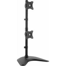 StarTech.com Vertical Dual Monitor Stand, Heavy Duty Steel, Monitors up to 27" (22lb/10kg), Vesa Monitor, Computer Monitor Stand - Up to 68.6 cm (27") Screen Support - 20.05 kg Load Capacity - 81.8 cm Height x 43.4 cm Width x 31.5 cm Depth - Desktop, Free IM3612481