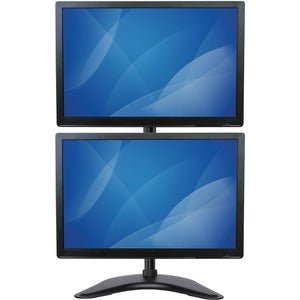 StarTech.com Vertical Dual Monitor Stand, Heavy Duty Steel, Monitors up to 27" (22lb/10kg), Vesa Monitor, Computer Monitor Stand - Up to 68.6 cm (27") Screen Support - 20.05 kg Load Capacity - 81.8 cm Height x 43.4 cm Width x 31.5 cm Depth - Desktop, Free IM3612481