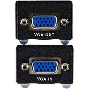 StarTech.com VGA to Cat 5 Monitor Extender Kit (250ft/80m) - VGA Cat5 Extender - 1 Input Device - 1 Output Device - 80 m Range - 2 x Network (RJ-45) - 1 x VGA In - 1 x VGA Out - WUXGA - 1920 x 1200 - Twisted Pair - Category 5e - TAA Compliant IM1603626