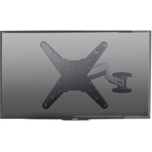 StarTech.com Wall Mount for TV - Black, Silver - Spring-assisted height adjustable TV wall mount range 12.6in/32cm; Extendable arm range 23.4in/59.5cm - Tilting/swivel/full motion for 23-55in TVs; 75x75 to 400x400 VESA TV wall mount patterns; 66lb/30kg ca IM5690884