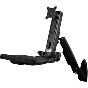 StarTech.com Wall Mount Workstation, Full Motion Standing Desk, Ergonomic Height Adjustable Monitor & Keyboard Tray Arm, For VESA Display - Height Adjustable - 1 Display(s) Supported - 86.4 cm (34") Screen Support - 10.52 kg Load Capacity - 75 x 75, 100 x IM4132442