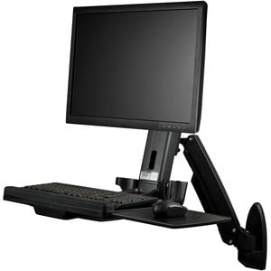 StarTech.com Wall Mount Workstation, Full Motion Standing Desk, Ergonomic Height Adjustable Monitor & Keyboard Tray Arm, For VESA Display - Height Adjustable - 1 Display(s) Supported - 86.4 cm (34") Screen Support - 10.52 kg Load Capacity - 75 x 75, 100 x IM4132442