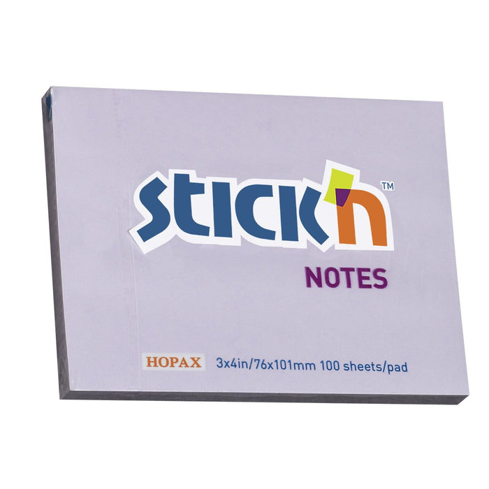 Stick'n Notes, 76x101mm 100 sheet Pastel Purple CX200971
