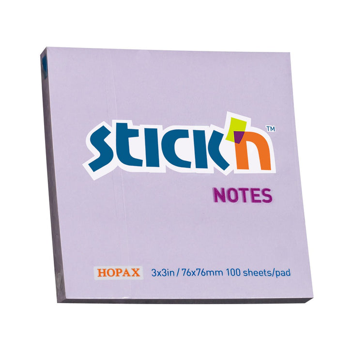 Stick'n Notes, 76x76mm 100 sheet Pastel Purple CX200970