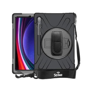 Strike Rugged Case with Hand Strap and Lanyard for Samsung Galaxy Tab S9 FE+/S9+/S8+/S7FE/S7+ IM6199635