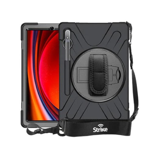 Strike Rugged Case with Hand Strap and Lanyard for Samsung Galaxy Tab S9 Ultra IM6199384