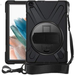 Strike Samsung Tab A8 (10in) 2022 Rugged Case with Handstrap & Lanyard Shoulder Strap IM5474697