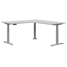 Summit II Electric 90° Corner Workstation Desk, 1500mm x 1500mm x 700mm, Silver Strata/Silver ATS2ECW90-1515/07-SSS