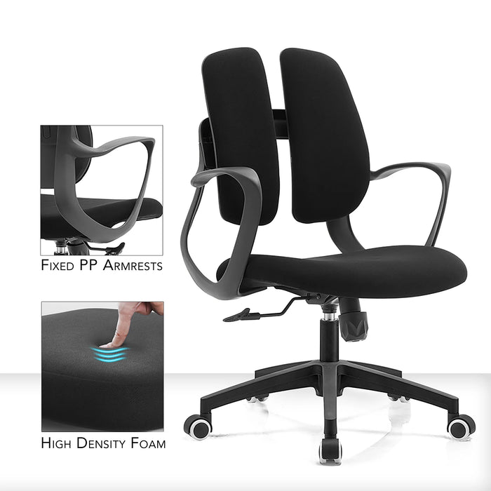 Sylex SPLITZ Mid Back Office Chair SY-FSSPLMBBK