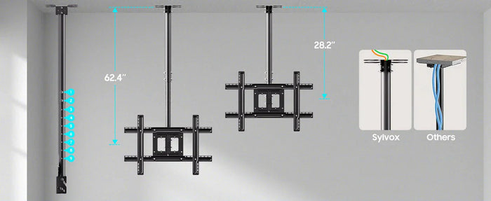 Sylvox Ceiling Mount TV Bracket for 32"to 65" TV DSSVS35KGCHMA0