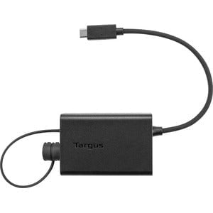 Targus USB-C Multiplexer Adapter - Power/USB Data Transfer/Power Cable for Docking Station, Notebook - First End: 1 x USB 3.0 Type C - Male - Second End: 1 x Power - Male, 1 x USB - Female - Black IM4804359