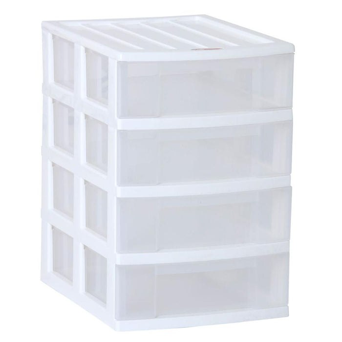 Taurus Desk Organiser 4 Drawer A4 White CX384227