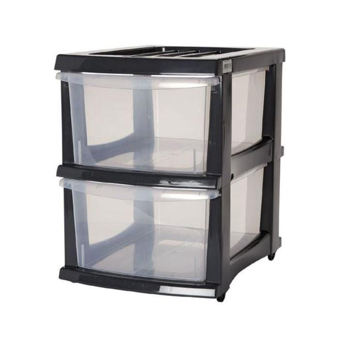 Taurus Storage Organiser 2 Drawer Grey CX384230